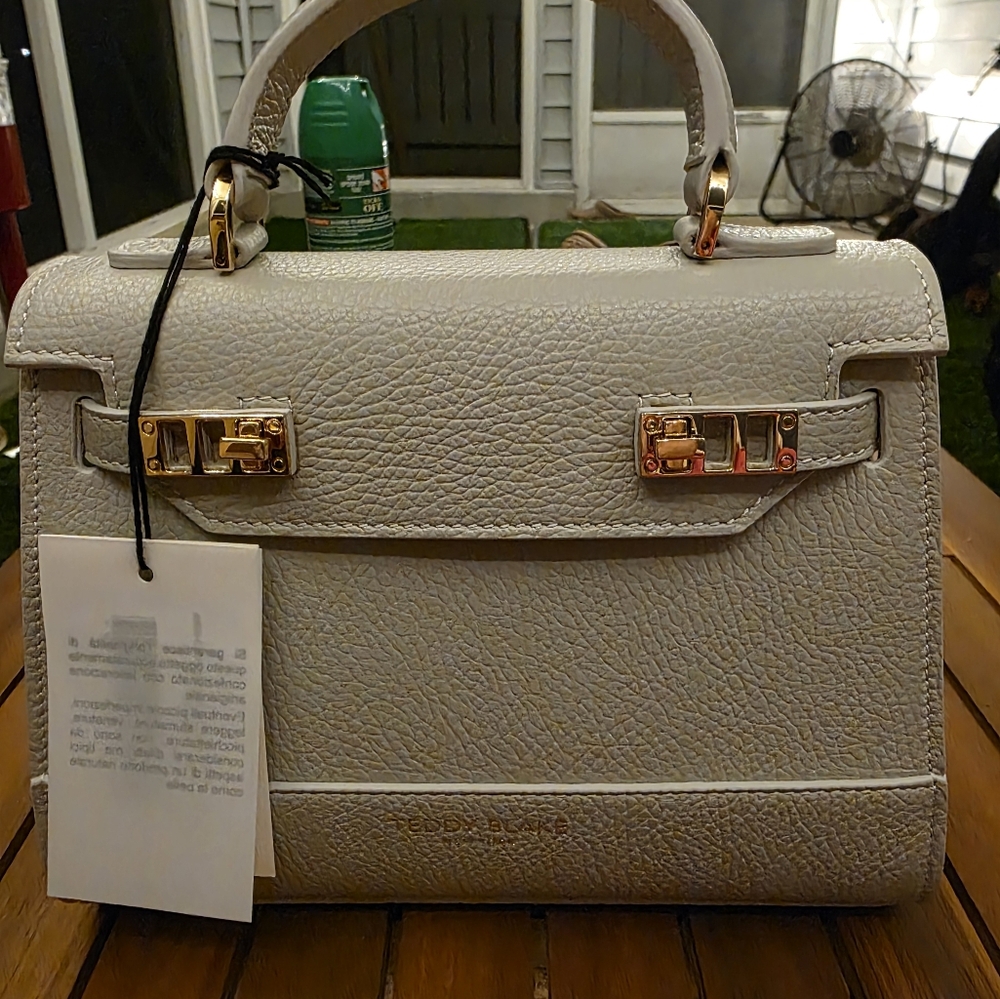 Cream Mini Bag with Gold-Tone Hardware